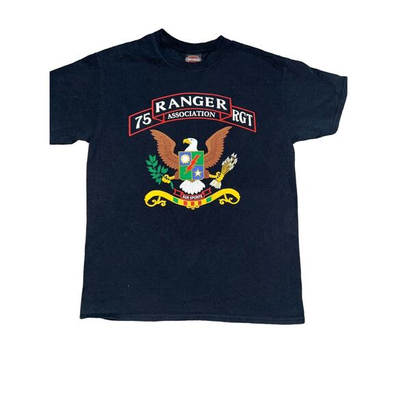 Harley-Davidson‎ T-Shirt 75th Ranger Association Size M Black Tshirt - Picture 2 of 7